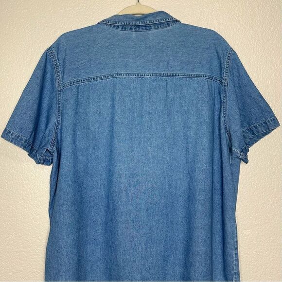 Bobbie Brooks Vintage Blue Denim Embroidered Button Down Shirt - Picture 6 of 11